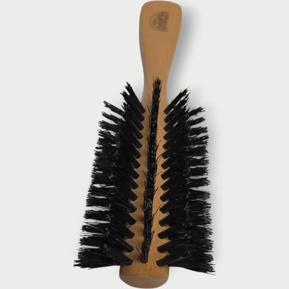 NEW Vintage Stanley Home Products 4050 Half Round Wood Nylon Hair Brush USA Box